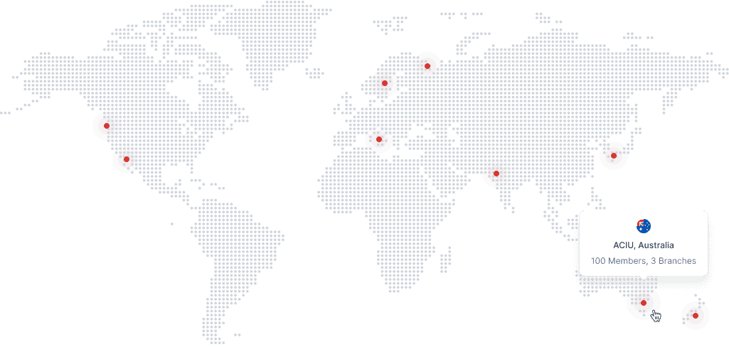 Highlights of Abriba community locations on global map